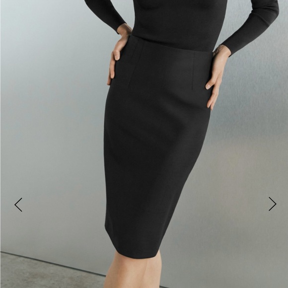 Elie Tahari Pencil Skirt with Lace Detail and Zipper slit - Picture 1 of 12